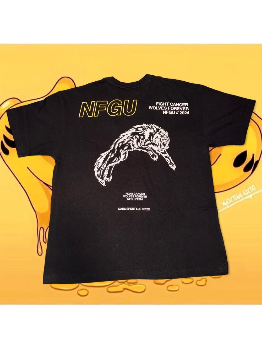Darc Sport F*ck Cancer “NFGU Forever” Premium Tee Black 🗣️**RARE**
